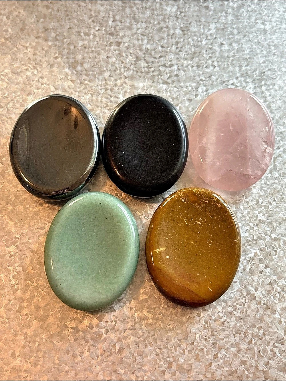 Crystal Palm Stones Set of 5 Gemstone Set